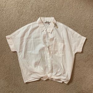 NWT Madewell White Front-Tie Button Down Shirt